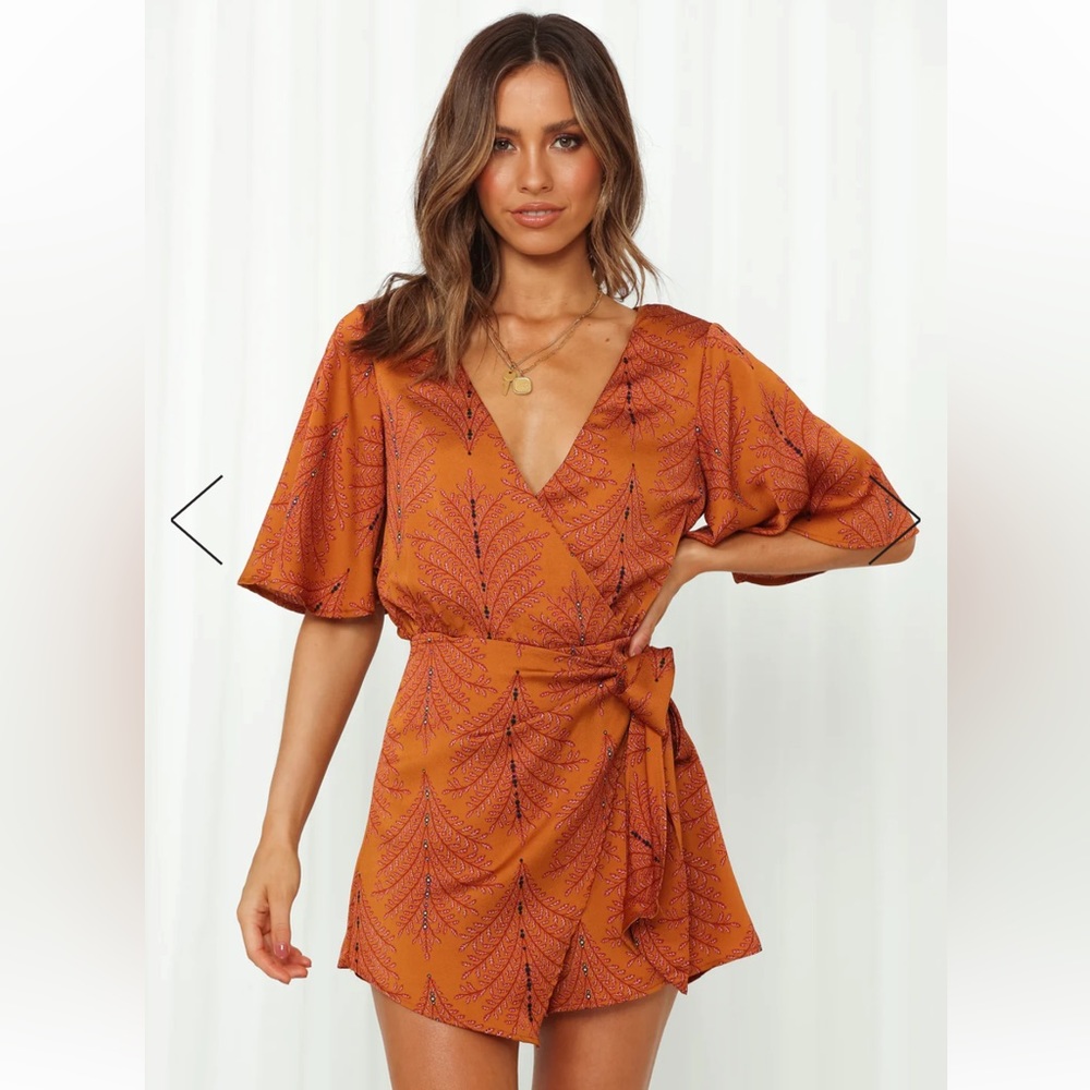 Hello Molly, Midnight Noise Romper, Rust, Size XS